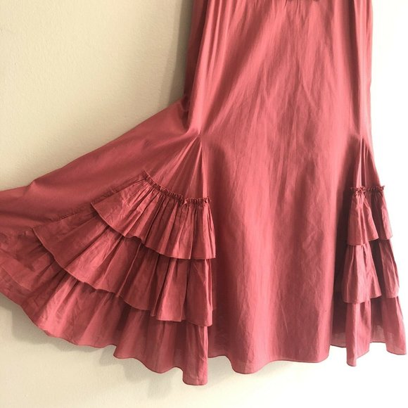 BCBG MAXAZRIA V Neck Sleeveless Terracotta Dress M - Picture 8 of 10